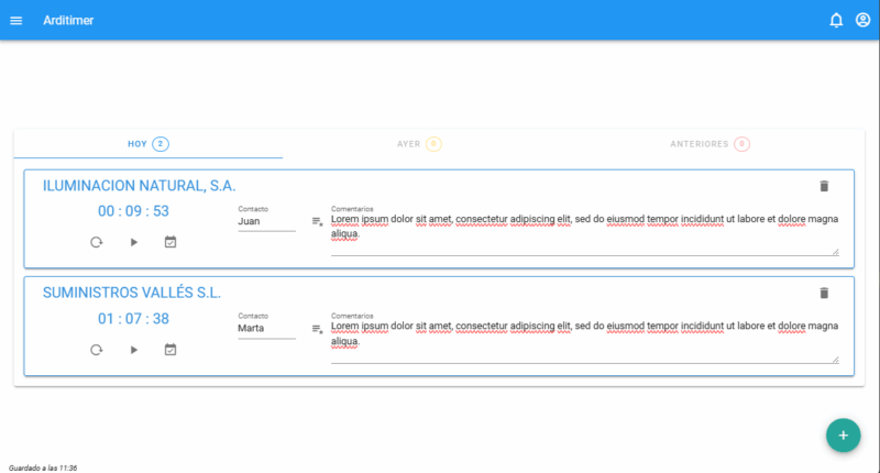 Timer - App de Partes de trabajo