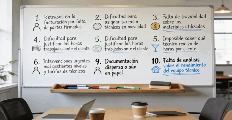Partes de trabajo: los 10 desafíos reales que frenan a las empresas técnicas